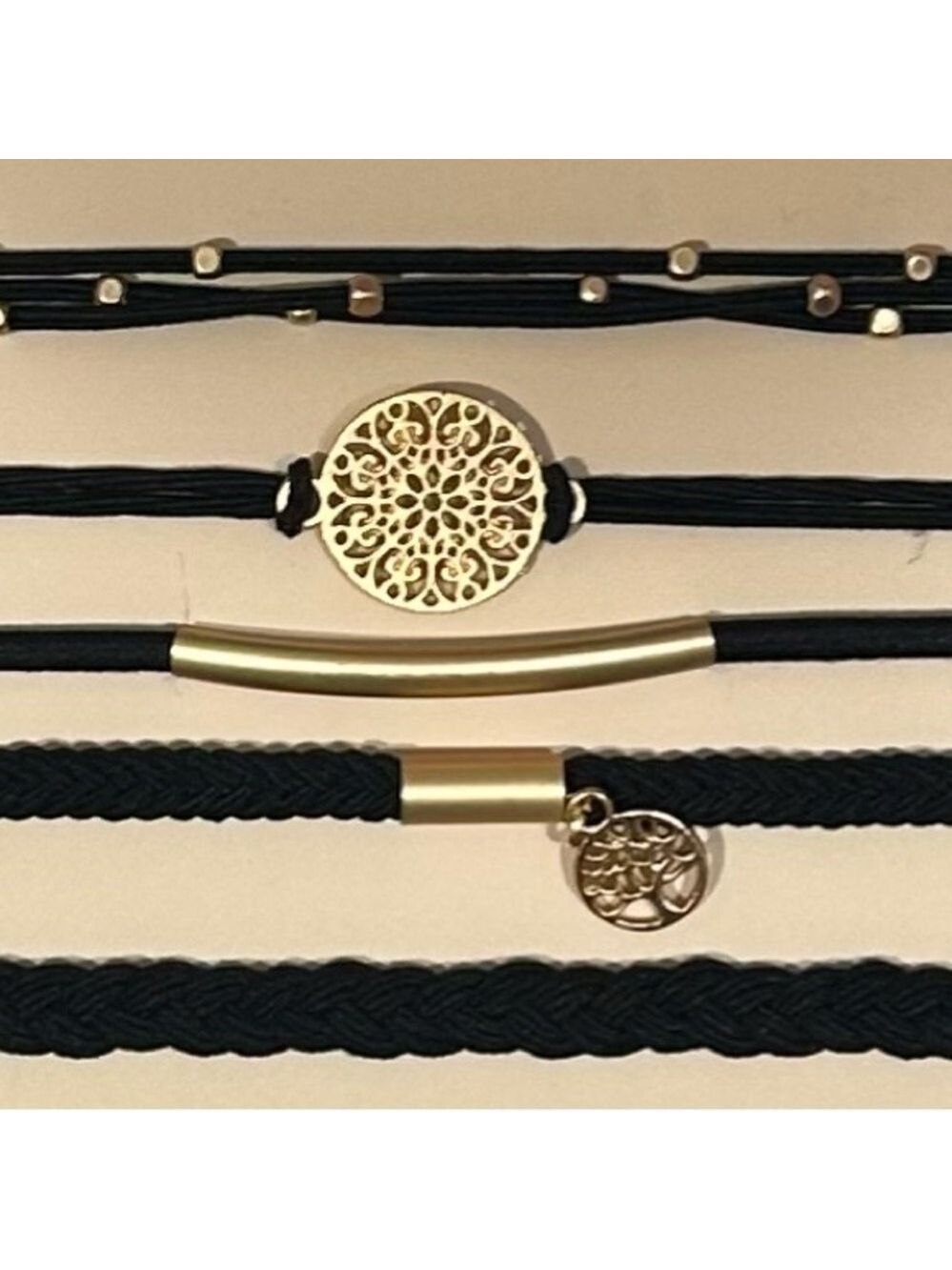 Bracelet/Hair Tie Set, 5 piece NEW - Picture 4 of 6